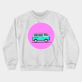 Green Travel Van Car Crewneck Sweatshirt